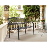 Bench Metal Bench Classic Designs Durable in Black backyard Bench