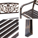Bench Metal Bench Classic Designs Durable in Bronze