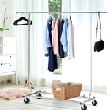 Metal Hanger Garments Rail Stand Portable Clothes Hanging Rack Airer Adjustable