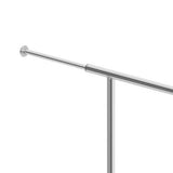 Metal Hanger Garments Double Rail Stand Portable Rolling Adjustable