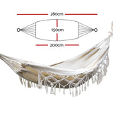 Swing hammock Hanging bed Swing Tassel Hammock Swing Bed Cream