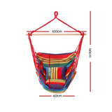 Swing Hammock Hanging Chair Swing with Cushion - Multi-colour