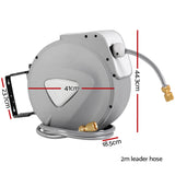 Hose Reel Retractable 30m Garden Water Brass Auto Rewind Spray Gun