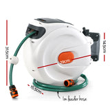 Hose Reel Retractable 10m hassle-free unwind and rewind with Spray Adjustment and Auto Rewind