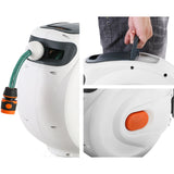 Hose Reel Retractable 10m hassle-free unwind and rewind with Spray Adjustment and Auto Rewind