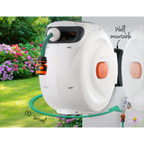 Hose Reel Retractable 10m hassle-free unwind and rewind with Spray Adjustment and Auto Rewind