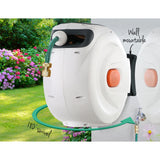 Hose Reel Retractable 20M Garden Water Brass Spray Gun Auto Rewind