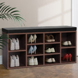 Storage and Seat Shoe Rack Storage Rack Organiser Bench Shoes Box Walnut