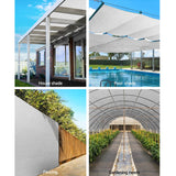 Shade Sun Shade Cloth  3.66x10m Shadecloth Sail Garden Mesh Roll Outdoor White 50% UV