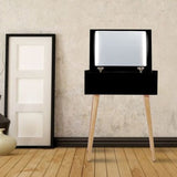 Dressing Table Black And Mirror light (w)