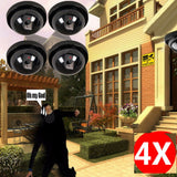 Cameras Fake For Security x4 SET Red Flashing- Looking Real