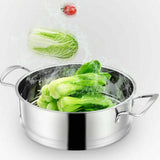 Steamer Stainless Steel for health steam cooking 2 parts - cook in pot and steam on top