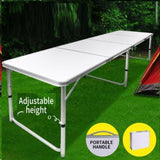 Portable Table Practical 240cm x 60cm x 70cm White