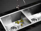 Sink silver 77 X 45 cm Stainless Steel Kitchen   Under/Top mount Double Bowl Color Silver
