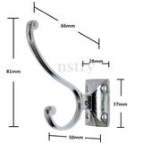 Hooks X5 Set Mount Zinc Alloy Plus Screws