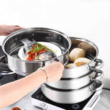 Steamer Stainless Steel for health steam cooking 4 or 5 level best Kitchen Tool