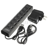 USB PORTS x7 Plus Power Adapter With Led