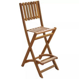 Chairs Set Chairs x2 Folding - Style Bar - Portable-Wooden