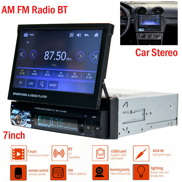 Car touch screen Audio 1 DIN BT connect - FLIP and USE