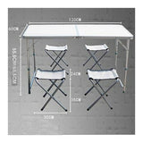 Portable Table Practical And Chairs Set Folding Metal