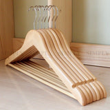 Wooden Hang Clothes Wardrobe Hangers jolkremasti