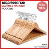 Wooden Hang Clothes Wardrobe Hangers jolkremasti