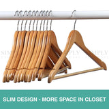 Wooden Hang Clothes Wardrobe Hangers jolkremasti