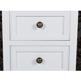 Side Tables Classic Store And Drawers White