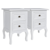 Side Tables Classic Store And Drawers White