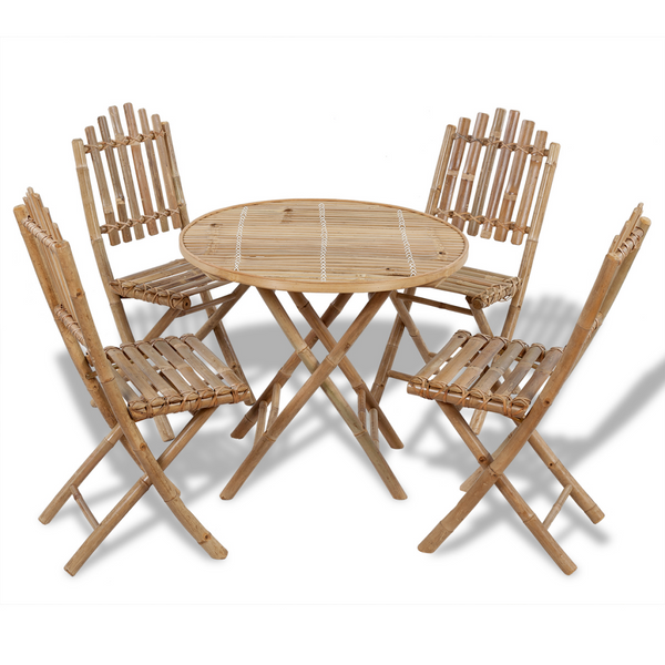 Natural Materials Set Table And Chairs  Bamboo and Folding