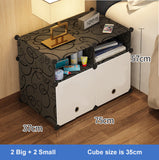 Storage Table Stand PVC and metal frame Bed Side Storage