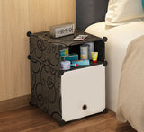 Storage Table Stand PVC and metal frame Bed Side Storage