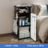 Storage Table Stand PVC and metal frame Bed Side Storage