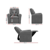 Kids furniture Children Room Items Recliner Chair Grey Linen Soft Sofa Lounge Couch Children Armchair