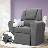 Kids furniture Children Room Items Recliner Chair Grey Linen Soft Sofa Lounge Couch Children Armchair