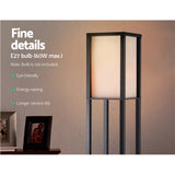 Floor Lamp and as Shelf style Wood Standing Light Reading Storage Bedroom