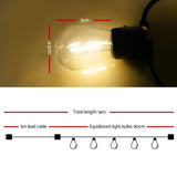 Christmas Decor Christmas Lights 14m LED Festoon String Lights 10 Bulbs Kits