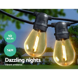 Christmas Decor Christmas Lights 14m LED Festoon String Lights 10 Bulbs Kits