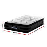 Mattress Single Luna Euro Top Cool Gel Pocket Spring Mattress 36cm Thick – Single