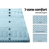 Mattress Topper KING 203 x 183 x 5cm, a Cool Gel 7-zone Memory Foam Bamboo Cover 5cm - King