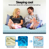 Mattress Topper King  Bedding Cool Gel 7-zone Memory Foam w/Bamboo Cover 8cm - King