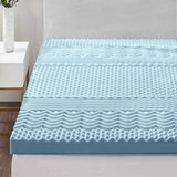 Mattress Topper King  Bedding Cool Gel 7-zone Memory Foam w/Bamboo Cover 8cm - King