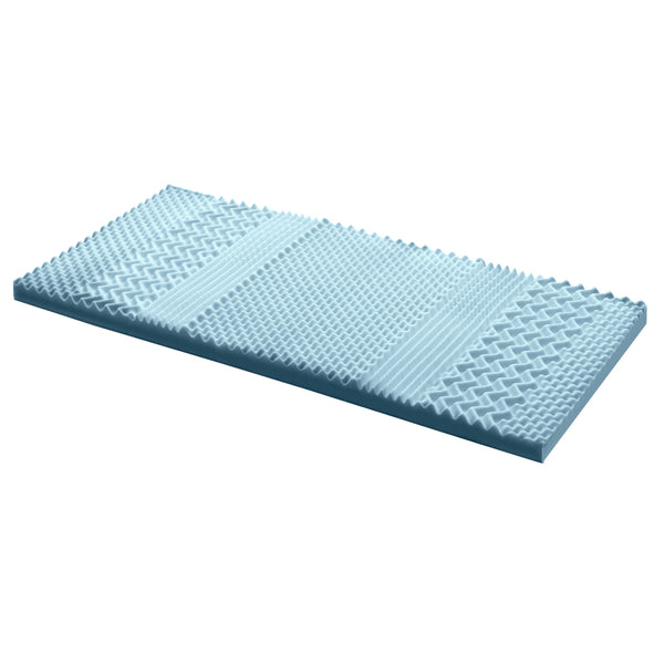 Mattress Topper Single Bedding Cool Gel 7-zone Memory Foam w/Bamboo Cover 8cm - Single