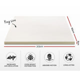 Mattress Topper King Memory Foam Mattress Topper w/Cover 8cm - King