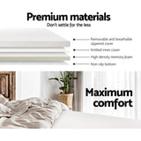 Mattress Topper Single Memory Foam Mattress Topper w/Cover 8cm - Single