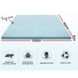 Mattress Topper King Bedding Cool Gel Memory Foam w/Bamboo Cover 5cm - King
