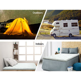 Mattress TopperQueen Bedding Cool Gel Memory Foam Topper w/Bamboo Cover 5cm - Queen