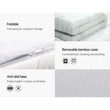 Mattress Topper double Bedding Cool Gel Memory Foam Topper w/Bamboo Cover 8cm - Double