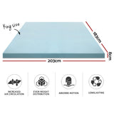 Mattress Topper King Bedding Cool Gel Memory Foam w/Bamboo Cover 8cm - King