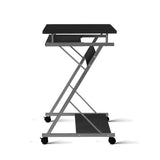 Desk Portable stand adjustable mobile desk on wheels Laptop desk Pull Out – Black
